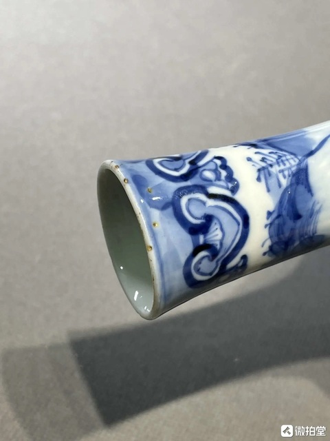 古玩陶瓷青花長頸瓶真品鑒賞圖