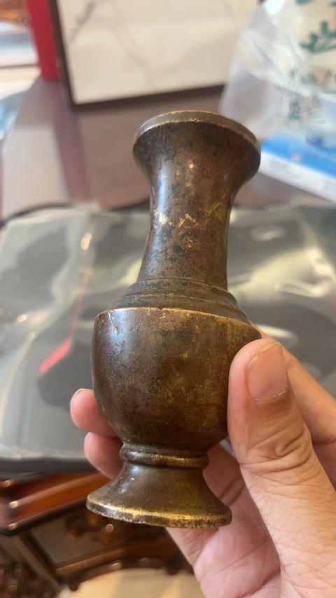 古玩銅器銅瓶真品鑒賞圖