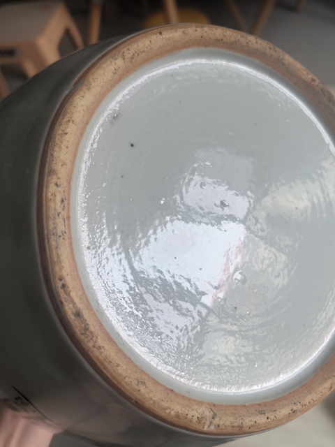 古玩陶瓷樵漁耕讀冬瓜罐真品鑒賞圖