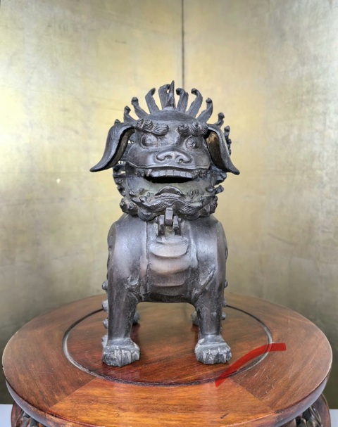 古玩雜項清代銅獅薰拍賣,當前價格1999元