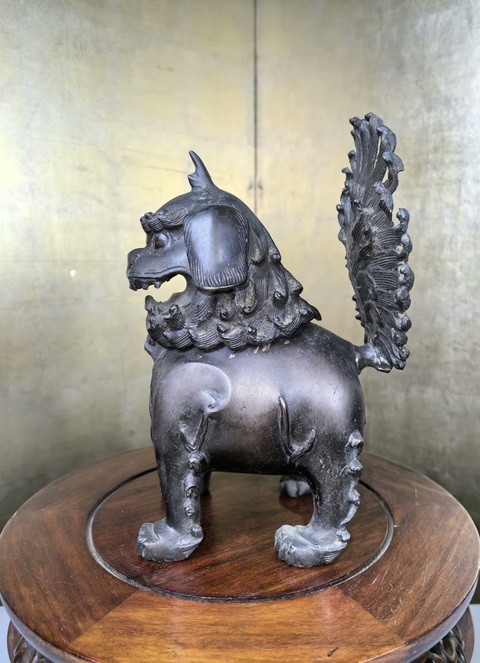古玩雜項清代銅獅薰拍賣,當前價格1999元