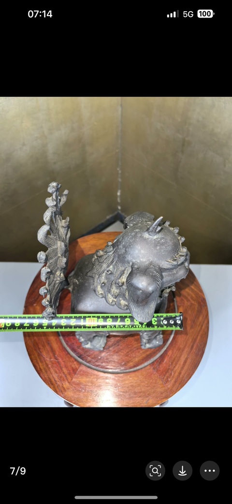 古玩雜項清代銅獅薰拍賣,當前價格1999元