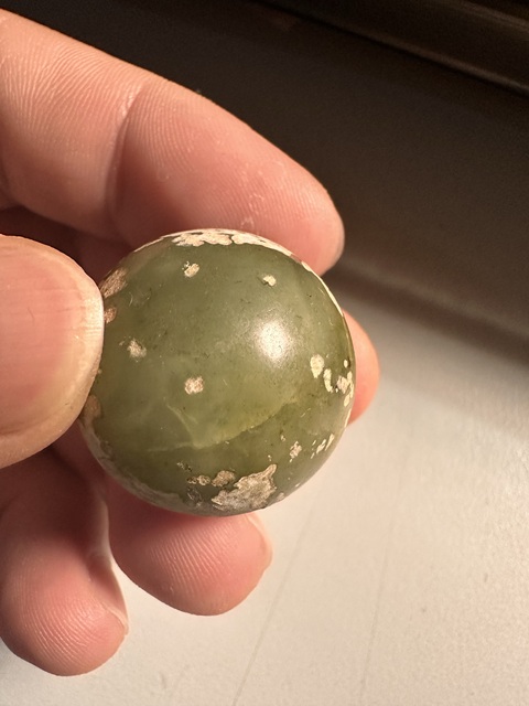 古玩玉器和田玉做舊玉珠拍賣,當前價格30元
