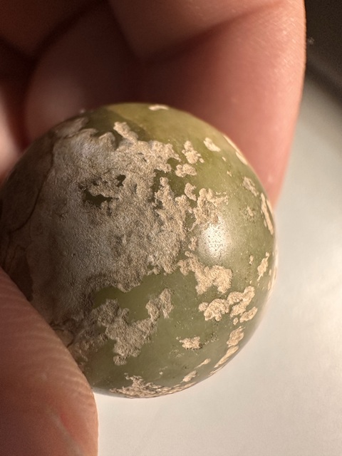 古玩玉器和田玉做舊玉珠拍賣,當前價格30元