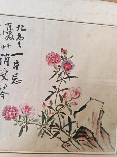 古玩字畫李鱓款花卉鏡片拍賣，當前價格6000元