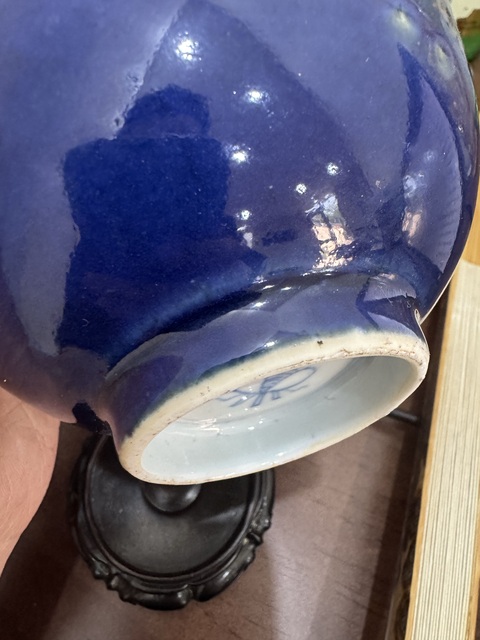 古玩陶瓷清雍正霽藍釉碗真品鑒賞圖