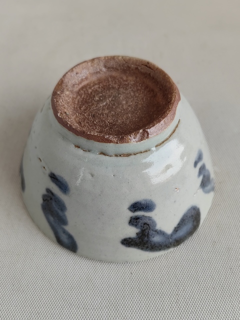 古玩陶瓷青花花卉紋茶碗拍賣,當前價格850元