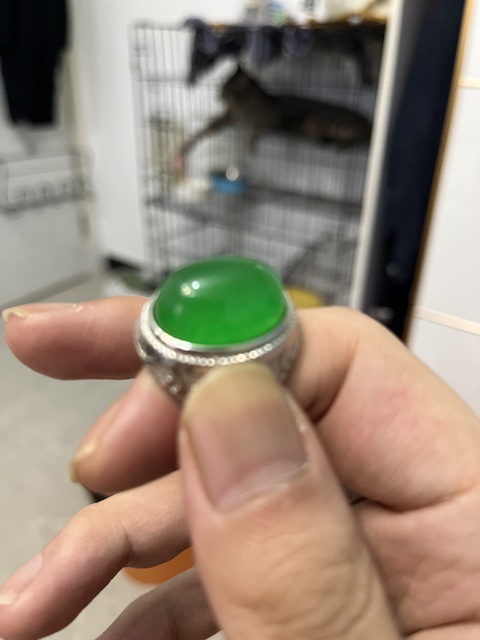 古玩玉器翡翠戒指真品鑒賞圖