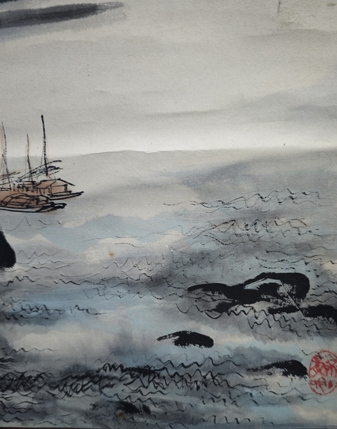 古玩字畫上海畫家金樂舟古亭拍賣,當前價格499元