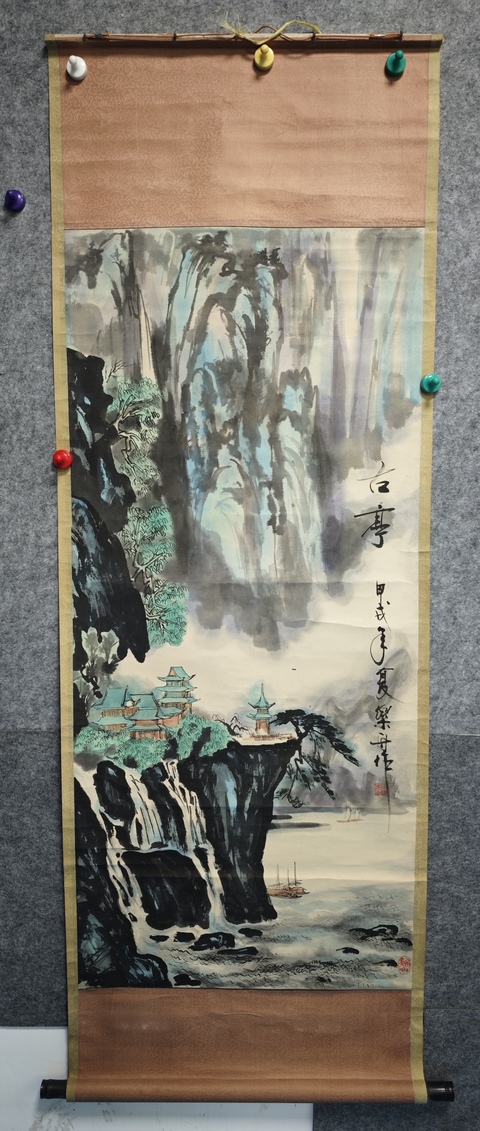 古玩字畫上海畫家金樂舟古亭拍賣,當前價格499元