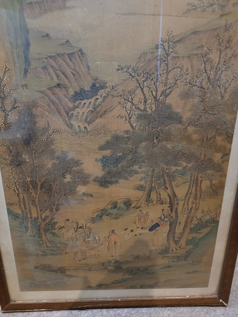 古玩字畫禹之鼎款山水人物立軸真品鑒賞圖