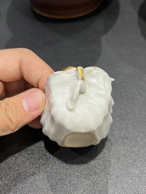 古玩陶瓷白釉佛手洗真品鑒賞圖