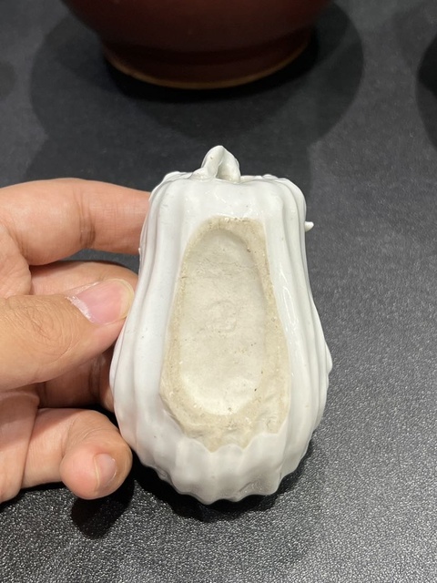 古玩陶瓷白釉佛手洗真品鑒賞圖