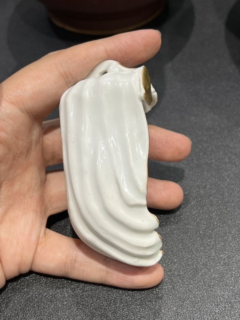 古玩陶瓷白釉佛手洗真品鑒賞圖