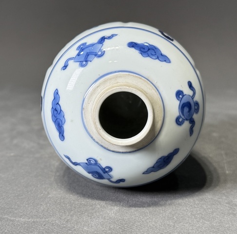 古玩陶瓷【精品】清康熙·青花仕女罐拍賣，當前價格26000元