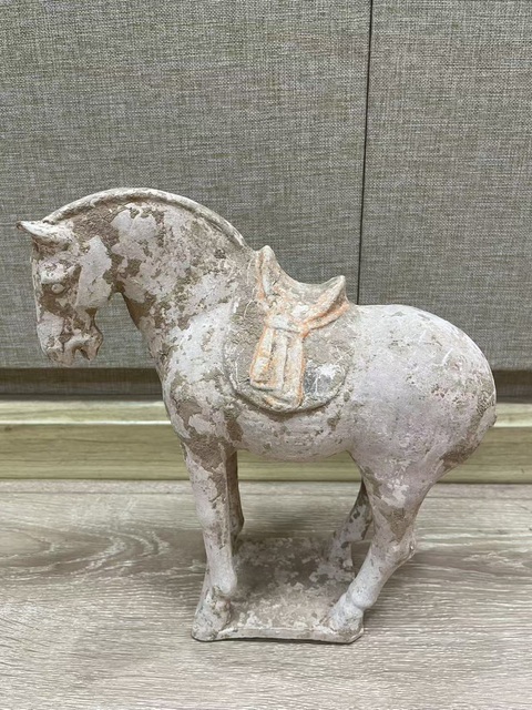 古玩陶瓷唐代·陶馬真品鑒賞圖