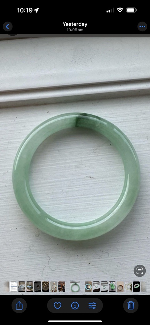 古玩玉器天然翡翠手鐲真品鑒賞圖
