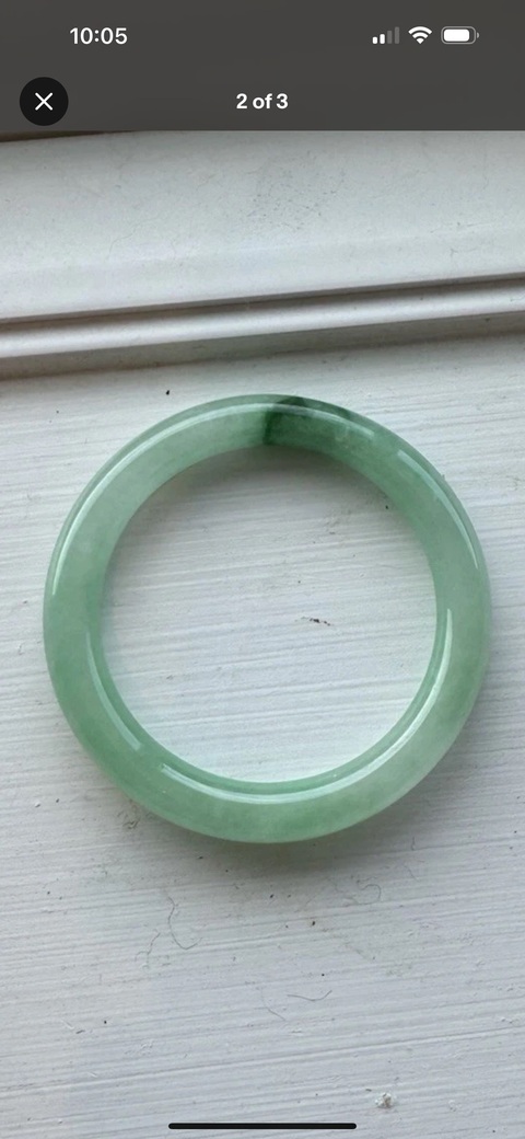 古玩玉器天然翡翠手鐲真品鑒賞圖