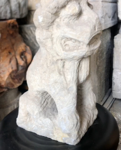 古玩雜項明.石獸拍賣,當前價格3500元