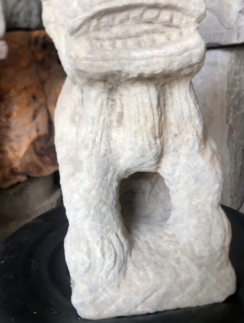 古玩雜項明.石獸拍賣,當前價格3500元