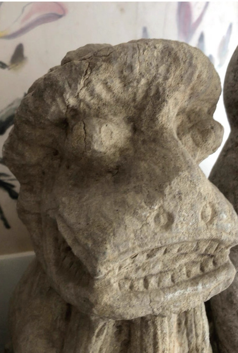 古玩雜項明.石獸拍賣,當前價格3500元