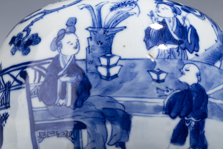 古玩陶瓷清光緒·青花人物故事紋罐拍賣(mài)，當(dāng)前價(jià)格672元