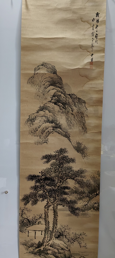 古玩字畫清晚期山水拍賣,當前價格120元