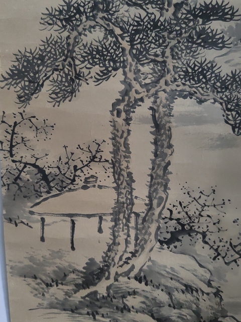 古玩字畫清晚期山水拍賣,當前價格120元