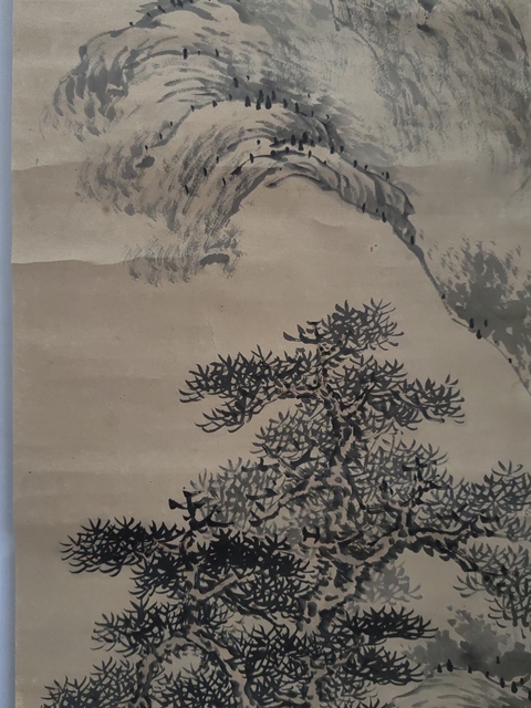 古玩字畫清晚期山水拍賣,當前價格120元