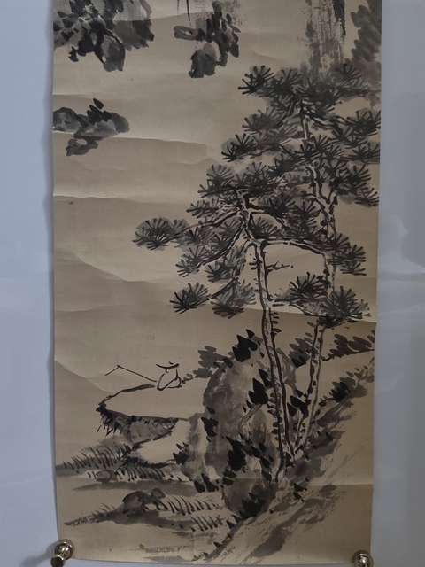 古玩字畫清末民初山水《垂釣》拍賣,當前價格150元