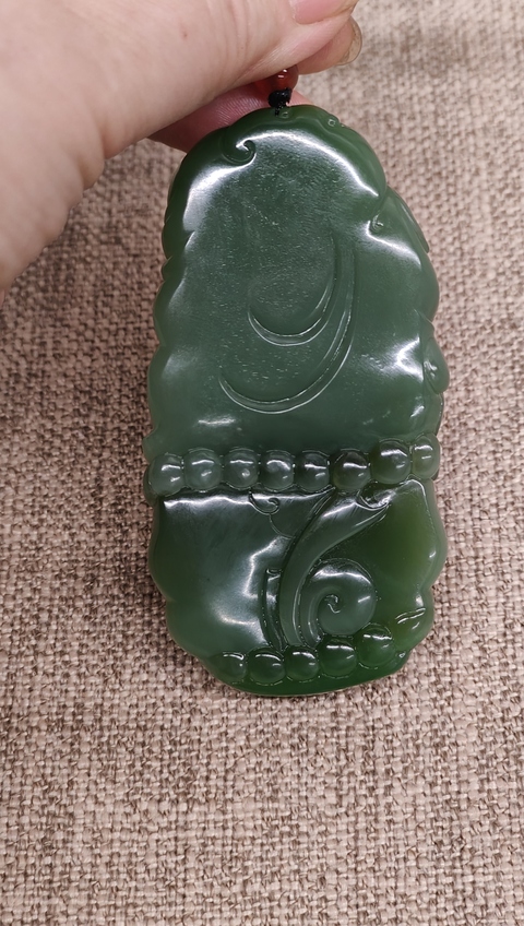 古玩玉器碧玉佛公雕件真品鑒賞圖