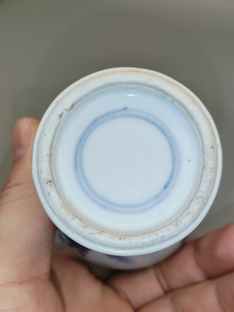古玩陶瓷清光緒，精品青花侍女賞瓶拍賣，當前價格818元