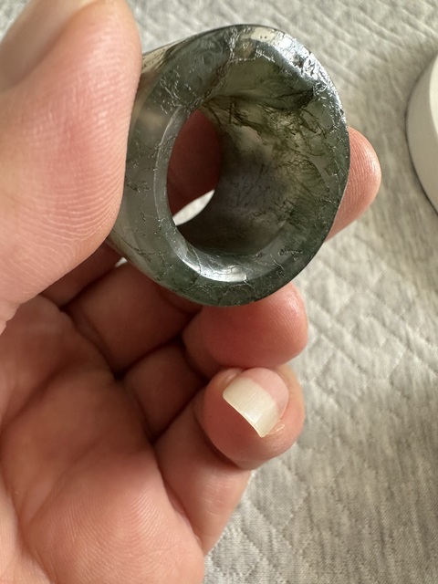古玩玉器扳指真品鑒賞圖