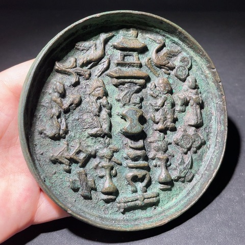 古玩銅器明代多寶鏡拍賣,當前價格4000元