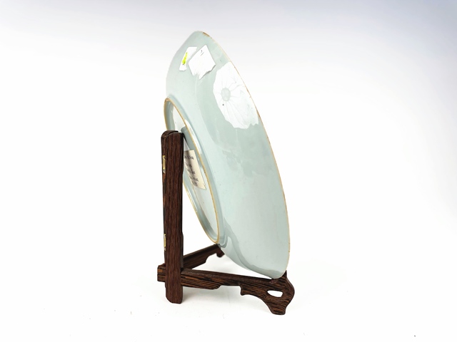 古玩陶瓷清雍乾·粉彩花鳥盤真品鑒賞圖