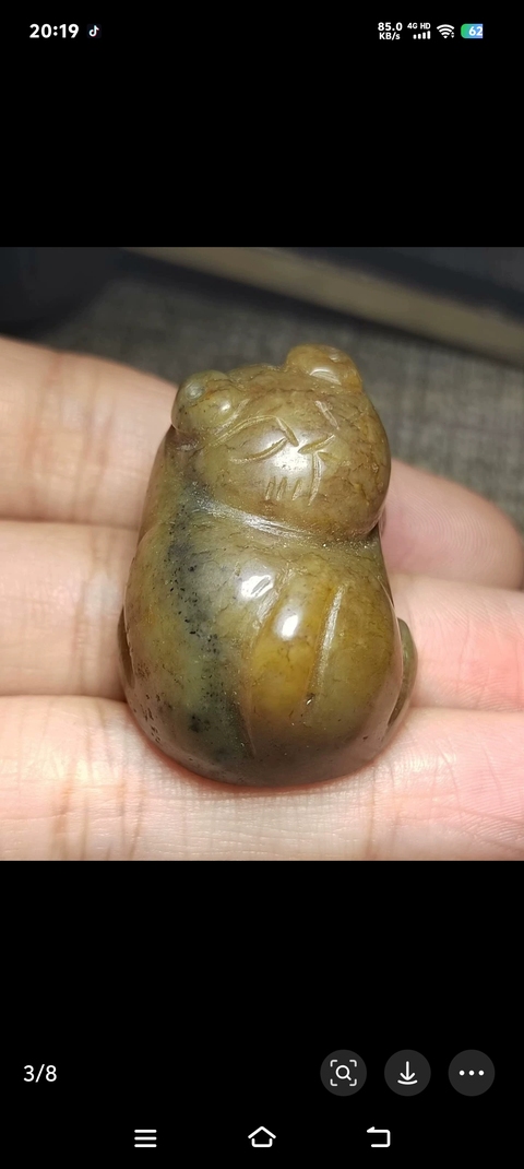 古玩玉器提油仿古“玉獸”真品鑒賞圖