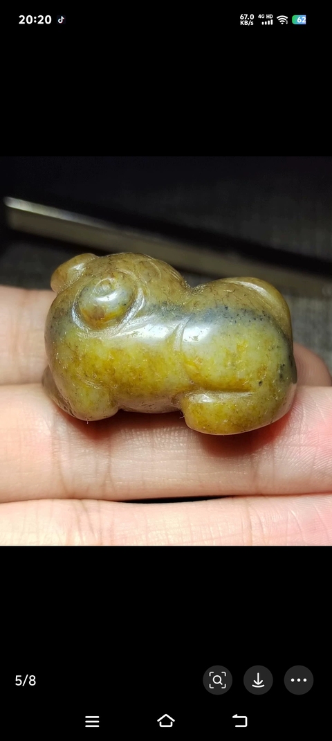 古玩玉器提油仿古“玉獸”真品鑒賞圖