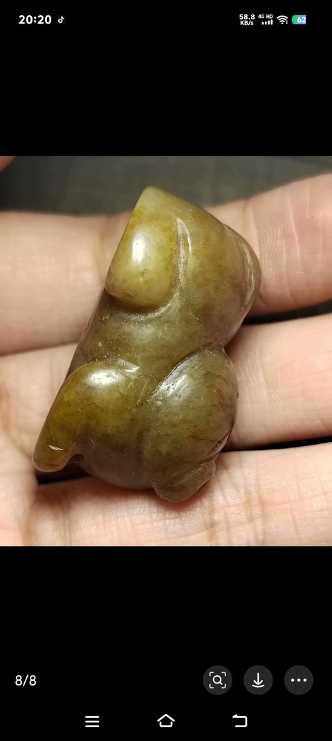 古玩玉器提油仿古“玉獸”真品鑒賞圖
