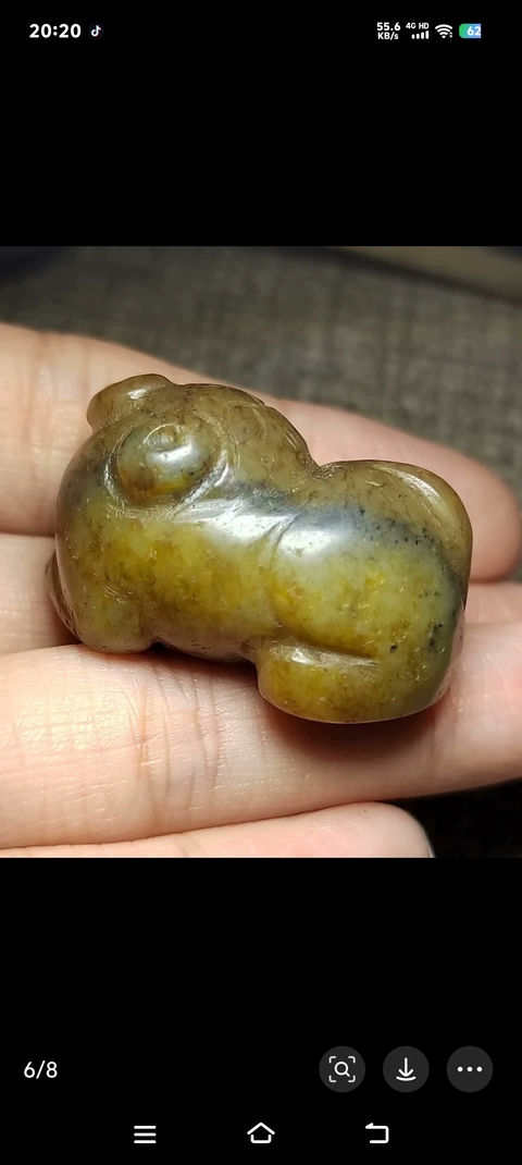 古玩玉器提油仿古“玉獸”真品鑒賞圖