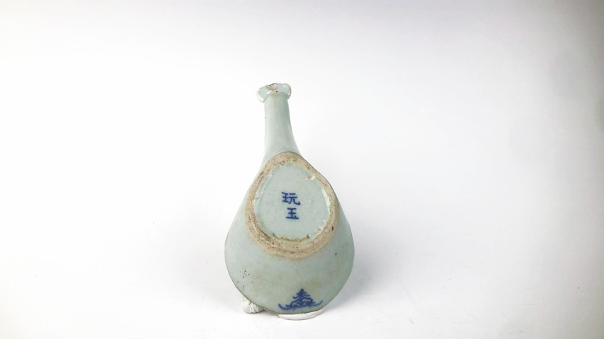 古玩陶瓷清中期·青花松石紋如意獸頭大勺拍賣(mài),當(dāng)前價(jià)格580元