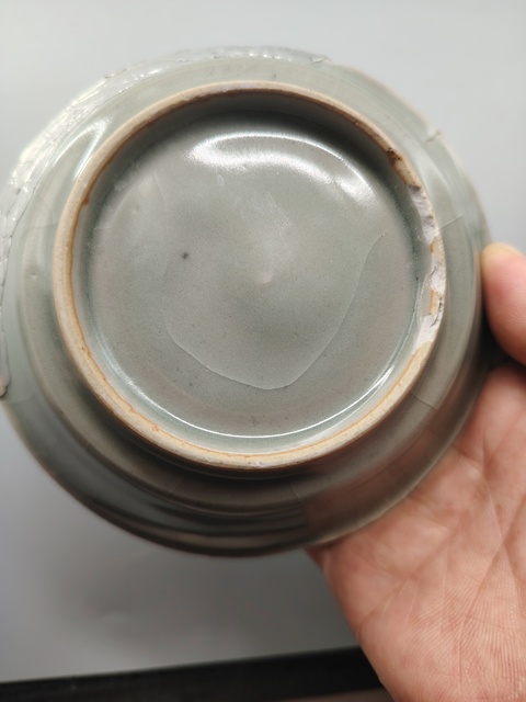 古玩陶瓷龍泉青瓷水洗真品鑒賞圖