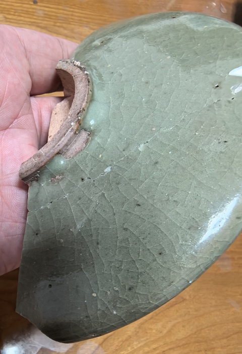 古玩陶瓷東溝青瓷盤標本真品鑒賞圖