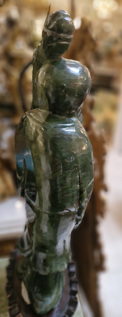 古玩玉器翡翠壽星真品鑒賞圖