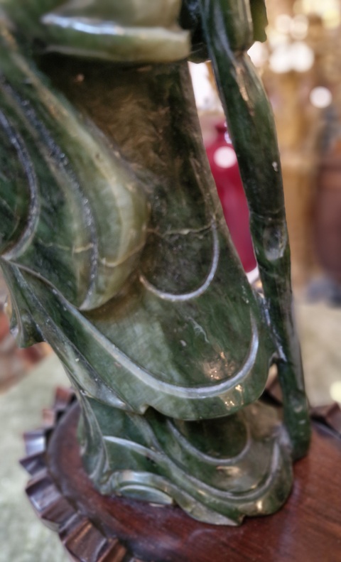 古玩玉器翡翠壽星真品鑒賞圖