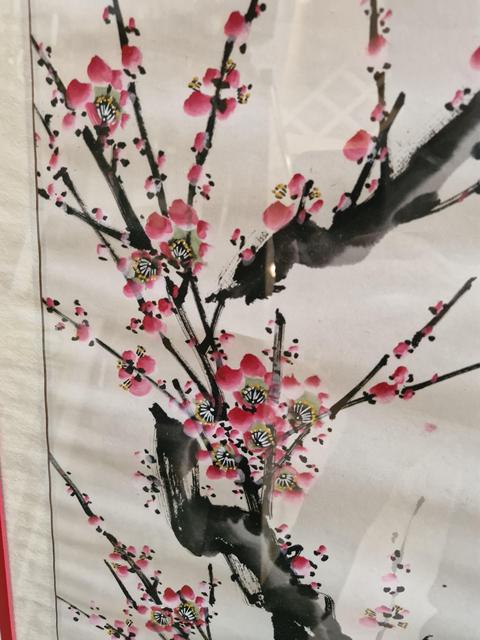 古玩字畫清雨點梅花立軸真品鑒賞圖