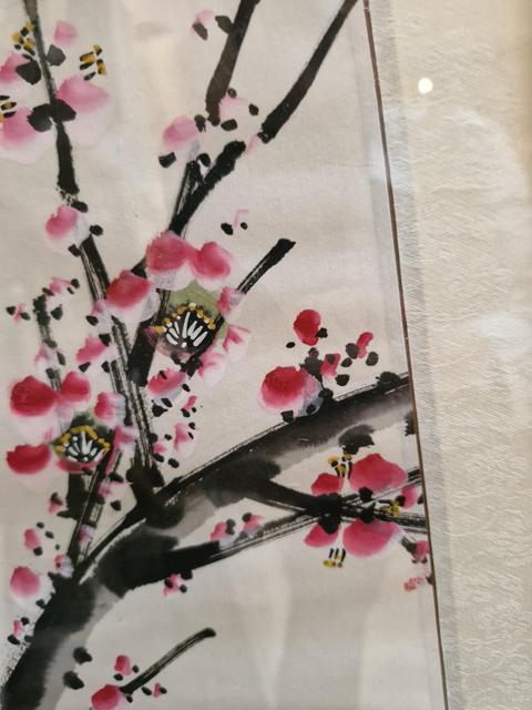 古玩字畫清雨點梅花立軸真品鑒賞圖