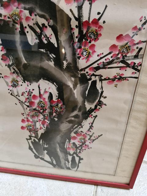 古玩字畫清雨點梅花立軸真品鑒賞圖
