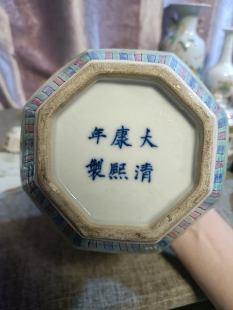 古玩陶瓷粉彩人物故事紋八方罐拍賣,當前價格8888元