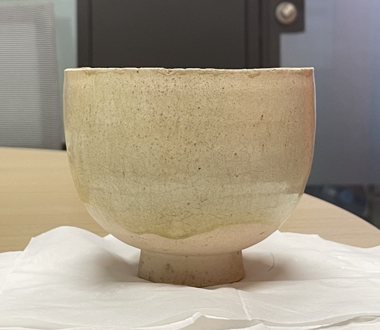 古玩陶瓷北朝晚期河北曹村窯青黃釉杯真品鑒賞圖