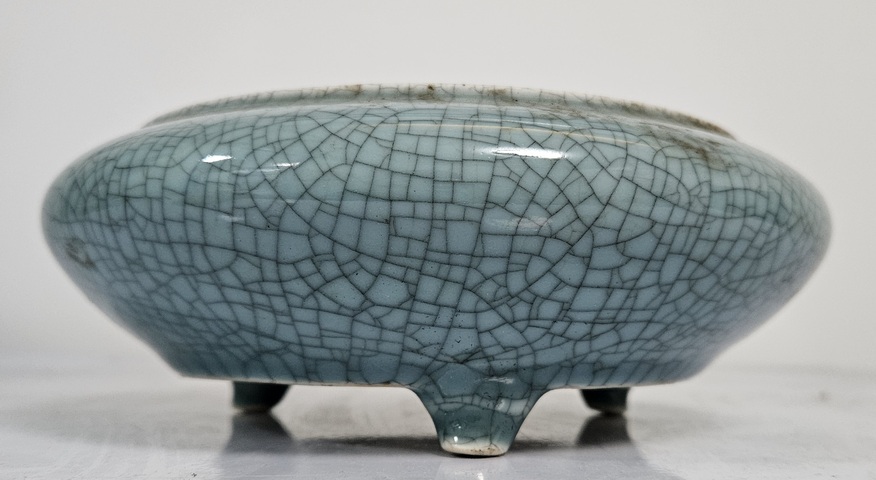 古玩陶瓷哥釉三足洗拍賣，當前價格1300元